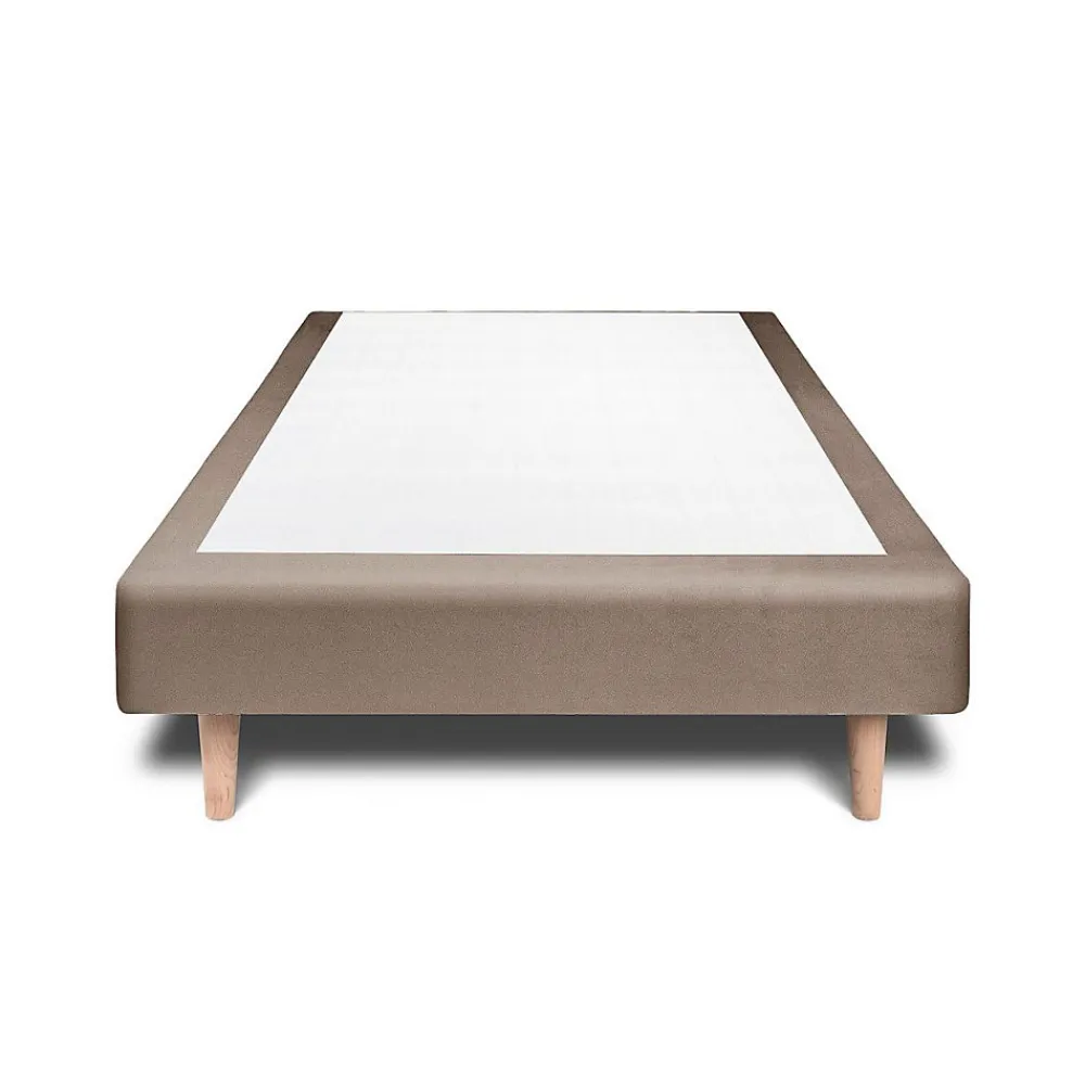 Sommier Tapissier Velours Taupe 90x190 H29cm>Sommeil De Plomb Best