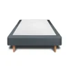 Sommier Tapissier Velours Gris anthracite 90x200 H35cm>Sommeil De Plomb Online