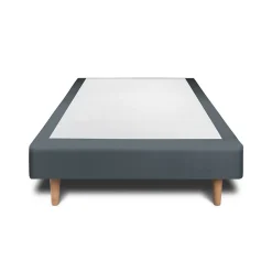 Sommier Tapissier Velours Gris anthracite 90x200 H35cm>Sommeil De Plomb Online