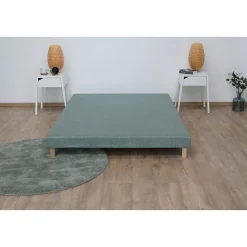 Sommier tapissier vert celadon 140x190><noscript><img width=