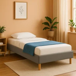 Sommier tapissier 80x200 cm - 20 cm - 13 lattes - montage rapide et facile - revêtement facile d'entretien - SOMMIER GREGORY GRIS>King Of Dreams Discount
