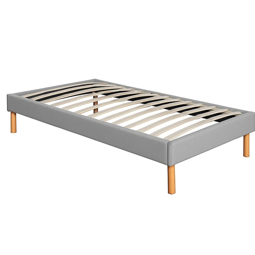Sommier tapissier 80x200 cm - 20 cm - 13 lattes - montage rapide et facile - revêtement facile d'entretien - SOMMIER GREGORY GRIS>King Of Dreams Discount