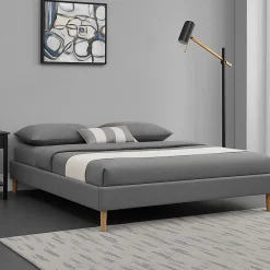 King Of Dreams Sommier tapissier 200x200 cm - 20 cm - 13 lattes - montage rapide et facile - revêtement facile d'entretien - SOMMIER GREGORY GRIS* Sommier