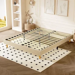 Teeno Sommier tapissier 140x190 cm 2x14 lattes, 9 pieds Hauteur du cadre 29 cm* Sommier