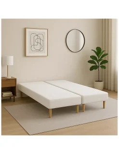 By Sommiflex. SOMMIER TAPISSIER 100x200x2 (200x200) FABRICATION FRANÇAISE ARTISANALE PIEDS OFFERTS HAUTEUR avec PIEDS 27 cm* Sommier