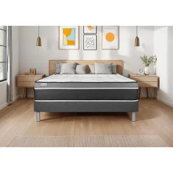 Sommier VITAL'SOM Gris 140 x 190 cm><noscript><img width=