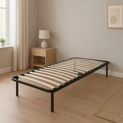 Sommier 80x190 cm - Solide et Confortable x 29 cm - Cadre à Lattes + 6 Pieds en Métal - Épaisseur Métal 1,2 mm - 14 Lattes en 9 mm>King Of Dreams Hot