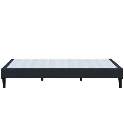 Sommier 100x200 cm - tapissier dehoussable - housse lavable noir - pieds de 20 cm - 13 lattes - montage rapide et facile - -><noscript><img width=