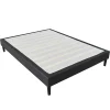 Sommier 140x200 cm dehoussable noir - pieds 20 cm - 2x13 lattes - soutien ferme - confort optimal - usage quotidien ->King Of Dreams Online