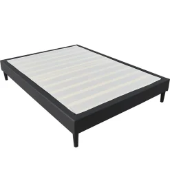 Sommier 140x200 cm dehoussable noir - pieds 20 cm - 2x13 lattes - soutien ferme - confort optimal - usage quotidien ->King Of Dreams Online