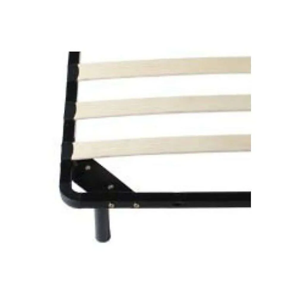 Literie Julien Sommier 90x190 cm Metal Solide et Confortable 29 cm - Montage Rapide - Lattes en Bois 14 en 9mm - Epaisseur Metal 1,2 mm - Idéal p* Sommier