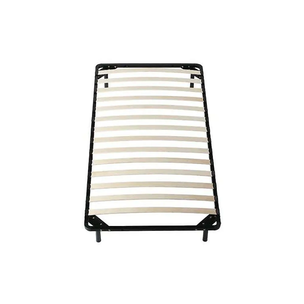 Literie Julien Sommier 90x190 cm Metal Solide et Confortable 29 cm - Montage Rapide - Lattes en Bois 14 en 9mm - Epaisseur Metal 1,2 mm - Idéal p* Sommier