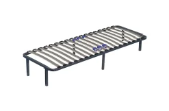 Sommier 140x190 cm Noir Cadre à lattes Renforcé - Compatible avec tous matelas - Soutien réglable - 17 lattes en 9mm - Structure m>Literie Julien Online