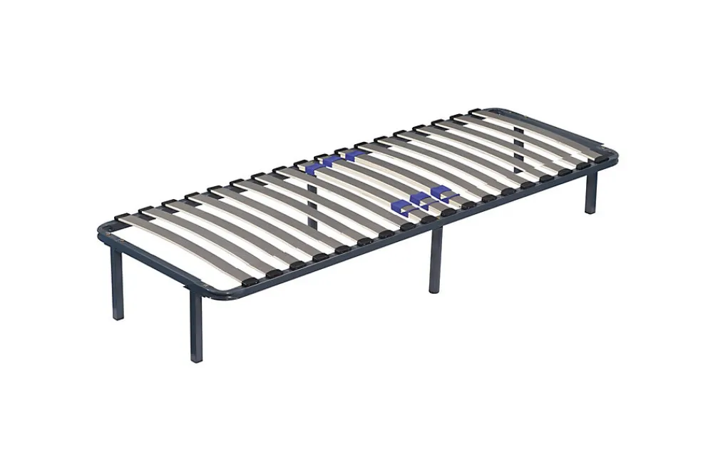 Sommier 140x190 cm Noir Cadre à lattes Renforcé - Compatible avec tous matelas - Soutien réglable - 17 lattes en 9mm - Structure m>Literie Julien Online