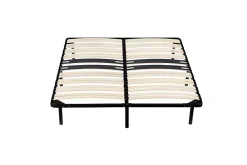 King Of Dreams Sommier 120x190 noir - cadre a lattes renforce - 9 pieds - hauteur 29 cm - montage facile - confort optimal* Sommier