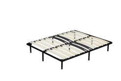 King Of Dreams Sommier 120x190 noir - cadre a lattes renforce - 9 pieds - hauteur 29 cm - montage facile - confort optimal* Sommier