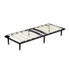 King Of Dreams Sommier 80x190 noir - cadre lattes renforce - bassin 6 pieds metal - hauteur 29 cm - montage rapide - confort optimal -* Sommier