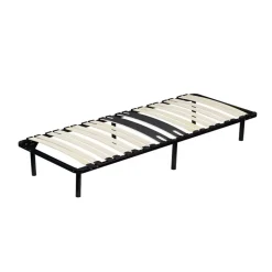 King Of Dreams Sommier 80x190 noir - cadre lattes renforce - bassin 6 pieds metal - hauteur 29 cm - montage rapide - confort optimal -* Sommier