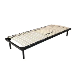 Sommier 90x200 Noir Cadre à Lattes Renforce et Soutien Réglable - 4 Pieds x 29 cm en Métal - Métal 1,4 mm - 34 Lattes 9 mm et 3,5>King Of Dreams