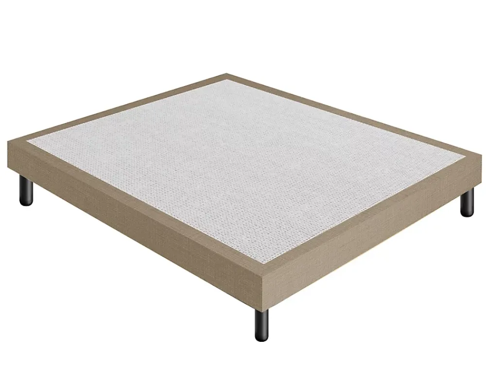 Materassiedoghe Sommier 140x190 Tapissier Déco Couleur Beige Resistant Jusqu'à 120 Kg Par Personne* Sommier
