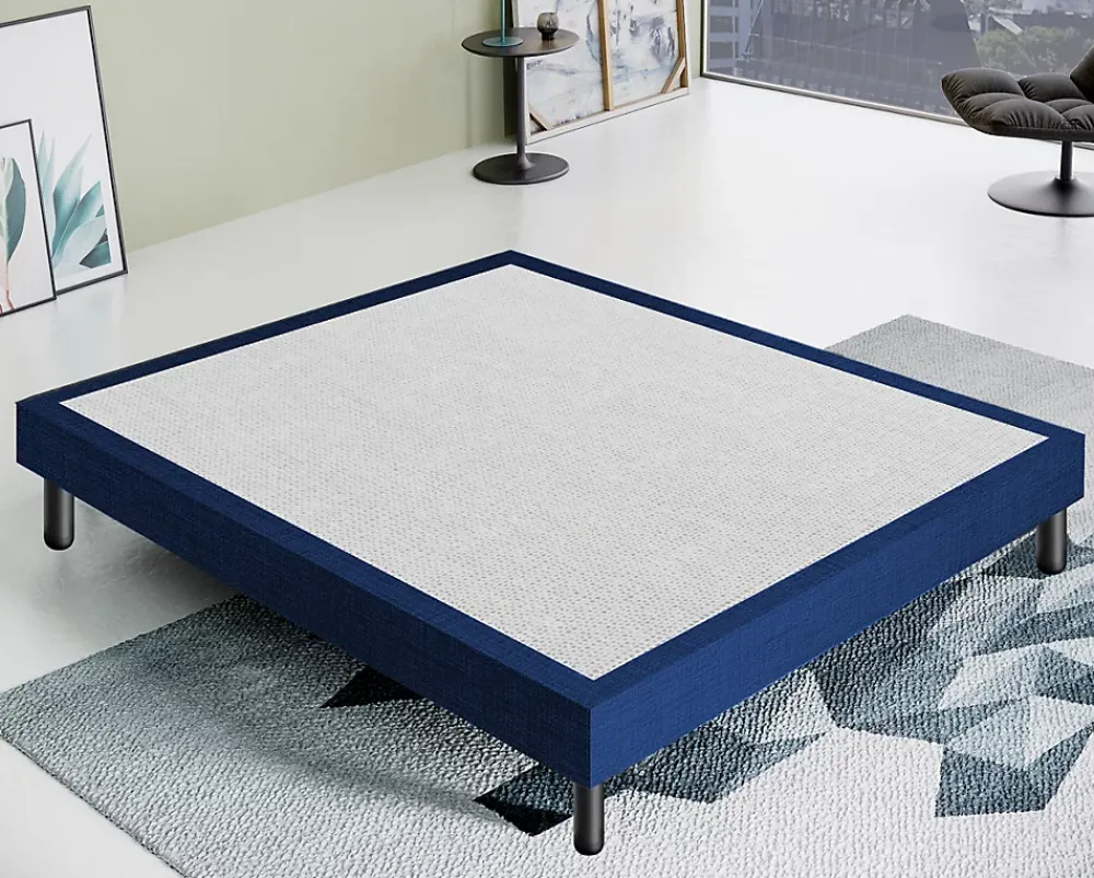 Materassiedoghe Sommier 160x190 Tapissier Déco Couleur Bleu Resistant Jusqu'à 120 Kg Par Personne* Sommier