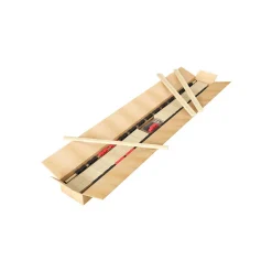 Sommier ZITTARO 28 lattes 90x200 cm Finition chene et noir Soutien ferme et design sobre><noscript><img width=