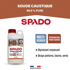 Spado Soude caustique formule pure 99,9% 1kg* Déboucheur