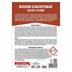 Spado Soude caustique formule pure 99,9% 1kg* Déboucheur