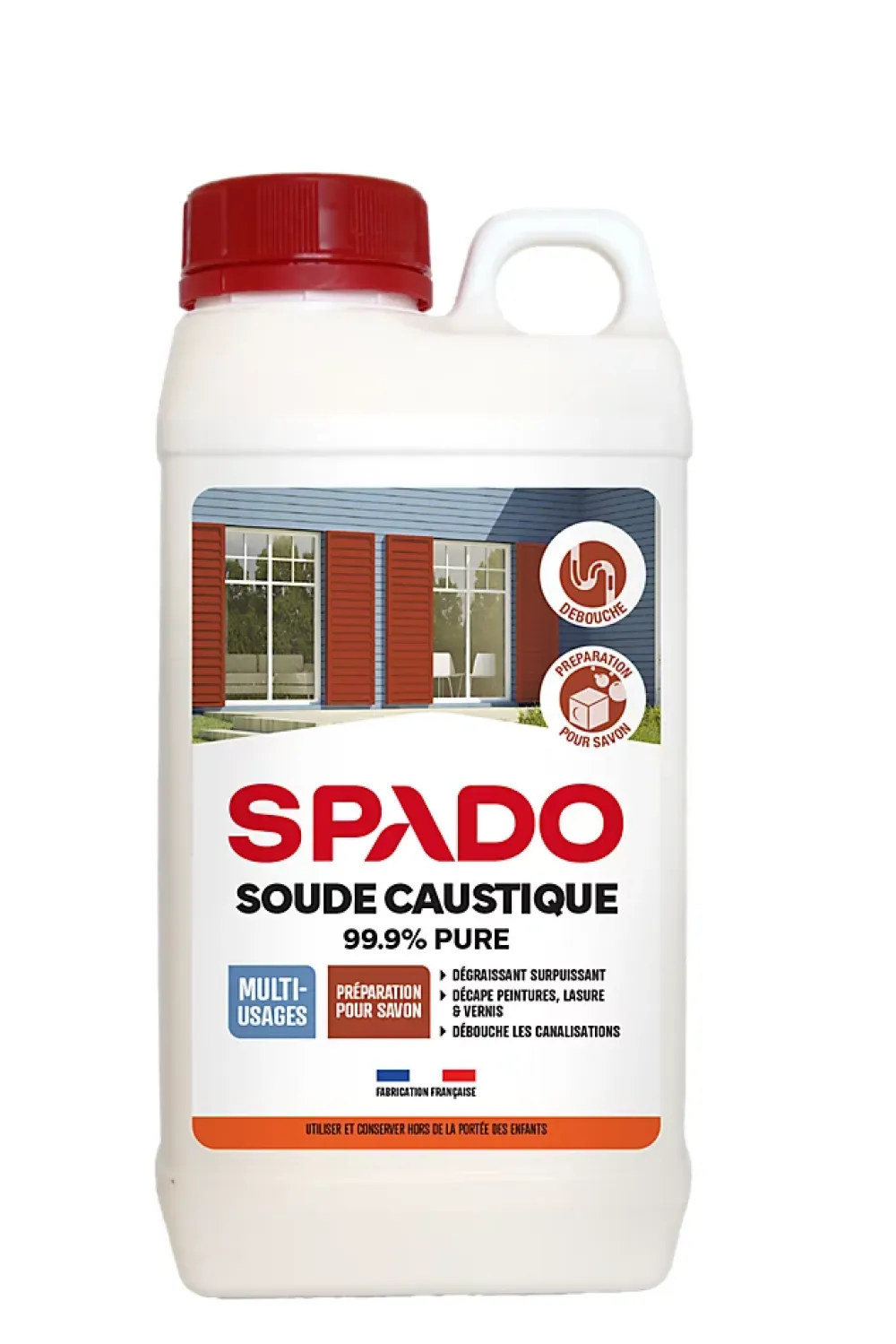 Spado Soude caustique formule pure 99,9% 1kg* Déboucheur