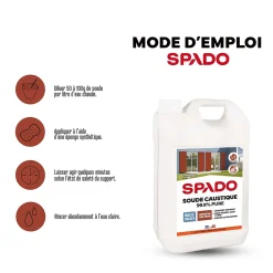 Spado Soude caustique formule pure 99,9% 4kg* Déboucheur
