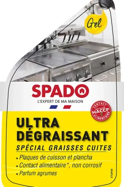 Spray gel nettoyant ultra dégraissant spécial graisses cuites Spado 750ml>Boldair Discount