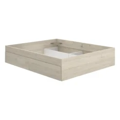 Structure de lit - LAGO - 140 x 190 cm - 4 tiroirs - Chene>Generic