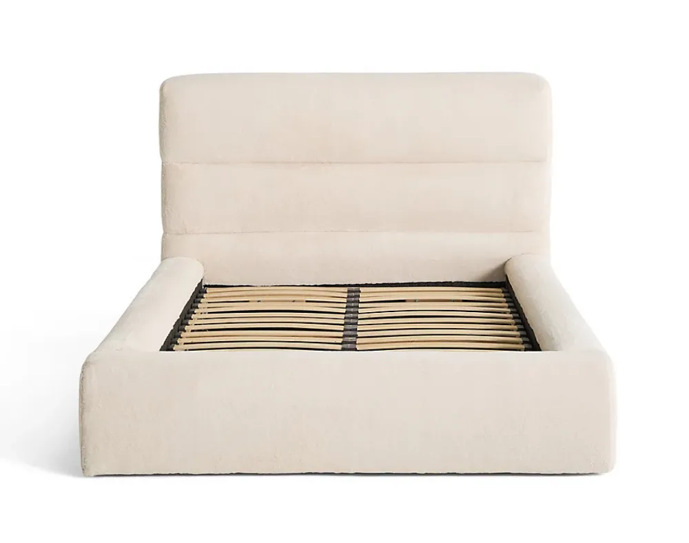 Lisa Design Sunset - lit coffre - 140x190 cm - sommier inclus - en fausse fourrure -* Lit Coffre