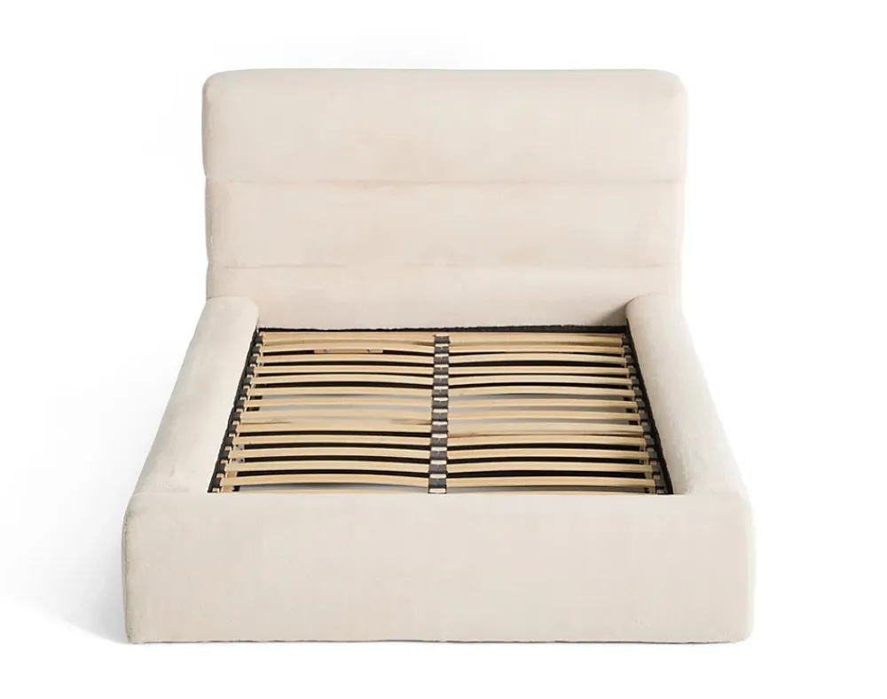 Lisa Design Sunset - lit coffre - 140x190 cm - sommier inclus - en fausse fourrure -* Lit Coffre