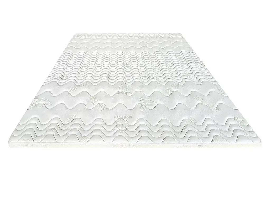 Vente-unique Surmatelas 180 x 200 cm mémoire de forme coutil aloe vera ép.5cm - ANTASSE de NATUREA* Surmatelas
