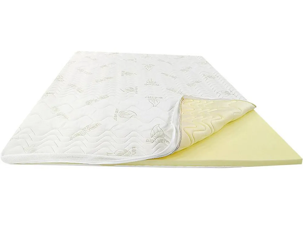 Surmatelas 140 x 190 cm mémoire de forme coutil aloe vera ép.5cm - ANTASSE de NATUREA>Vente-unique Outlet