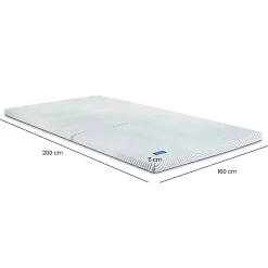 Meubletmoi Surmatelas 160 x 200 cm mousse mémoire de forme et gel OXYGEL™ - HYPNOS* Surmatelas