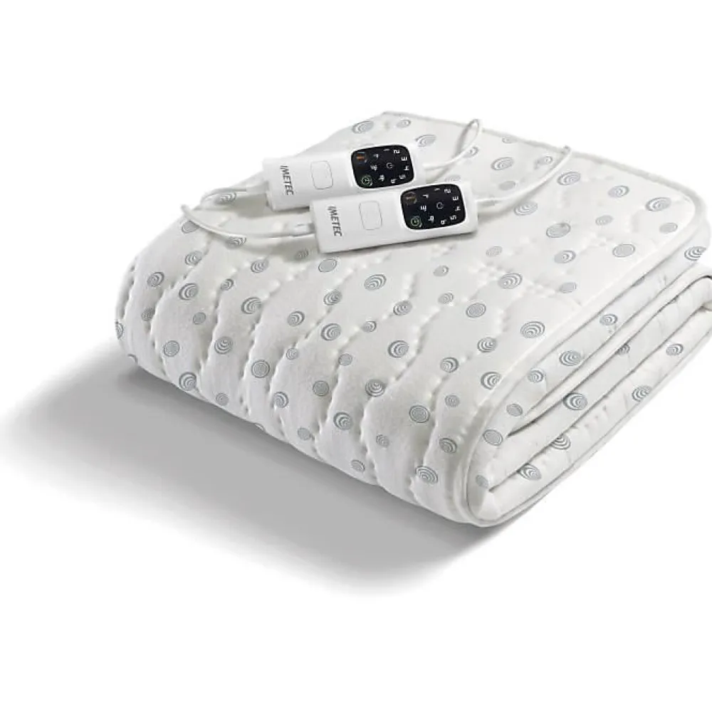 Surmatelas Chauffant - - 2 Places Adapto, 150x160 cm - 6 Températures Chauffage Rapide - 100 Coton - Température Constante>Imetec Sale