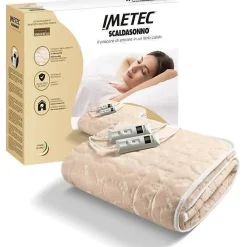 Surmatelas Chauffant - - Chauffe-lit Pour Lit Double 150 x 137 cm - 2 Commandes avec 2 Températures - Lavable>Imetec