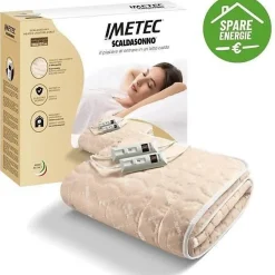 Surmatelas Chauffant - - Chauffe-lit Pour Lit Double 150 x 137 cm - 2 Commandes avec 2 Températures - Lavable><noscript><img width=