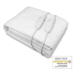 Medisana Surmatelas chauffant King Size - HU 676 XXL - 2 éléments de commande, 150 x 160 cm, 4 réglages de températures, lav* Couverture