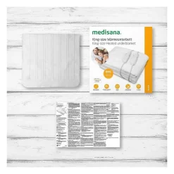Medisana Surmatelas chauffant King Size - HU 676 XXL - 2 éléments de commande, 150 x 160 cm, 4 réglages de températures, lav* Couverture
