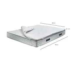 Talamo Italia Surmatelas double Sagittaire, Ensemble matelas avec oreillers, surmatelas en mousse à mémoire de forme, 160x190xh5 cm* Surmatelas