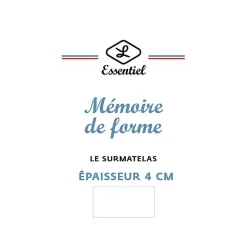 Lestra Surmatelas Softyne à mémoire de forme 80 x 200 cm* Surmatelas