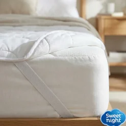 Surmatelas Moelleux 90x200 cm - Protege Matelas Impermeable - Housse Coton - 4 Coins Elastiques - Traitement Anti-Acarien><noscript><img width=