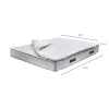 Talamo Italia Surmatelas simple Dlipp, Surmatelas avec oreiller, Matelas en mousse à mémoire de forme Renew, 80x190xh5 cm* Surmatelas