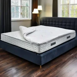 Talamo Italia Surmatelas simple Dmammin, Surmatelas pour améliorer la posture, Surmatelas en mousse à mémoire de forme, 90x190xh5 cm* Surmatelas