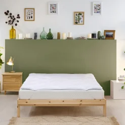 Surmatelas 160x200 cm Confort ANTI-ACARIENS>Bleu Calin Hot