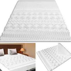 Surmatelas 140x190 CM ELIAS mousse mémoire de forme 10 zones><noscript><img width=