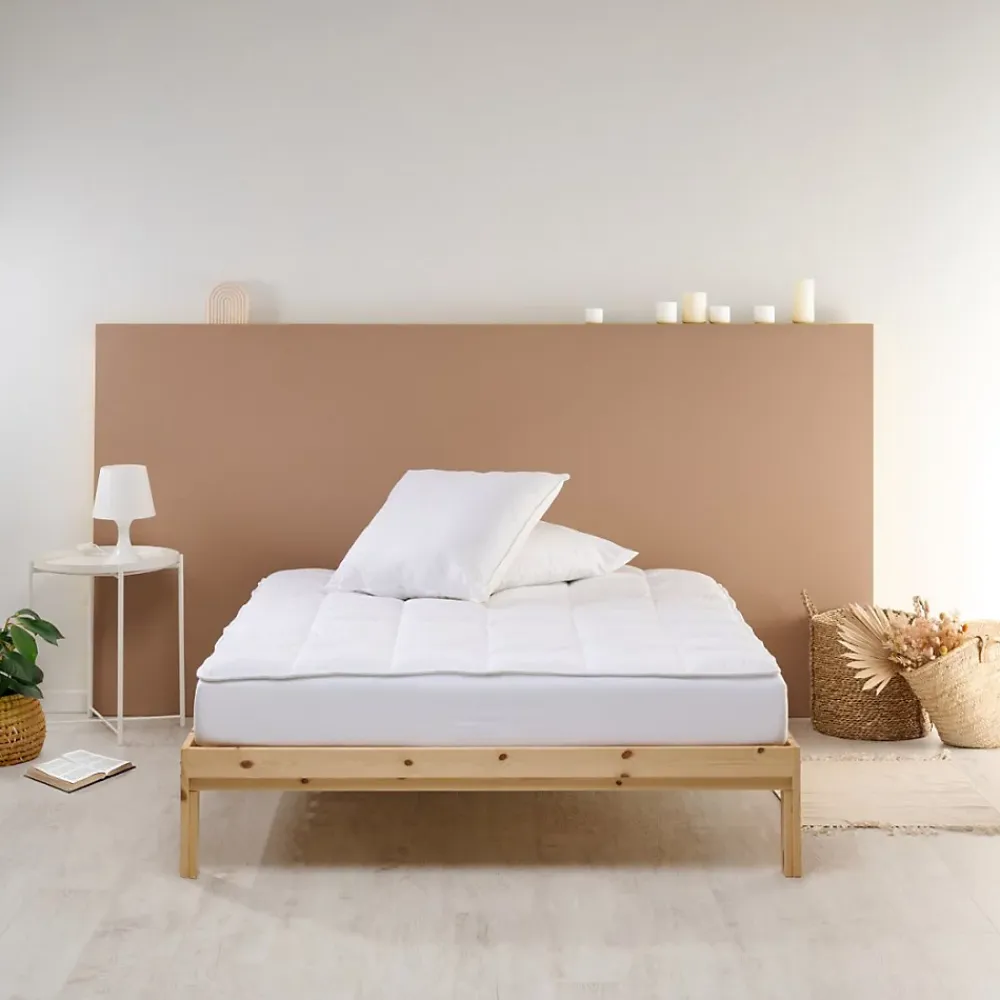 Bleu Calin Surmatelas 140x190 cm SENSATION DUVET Confort Moelleux Enveloppe 100% coton* Surmatelas